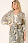 PAISLEY PRINT BELTED DUSTER