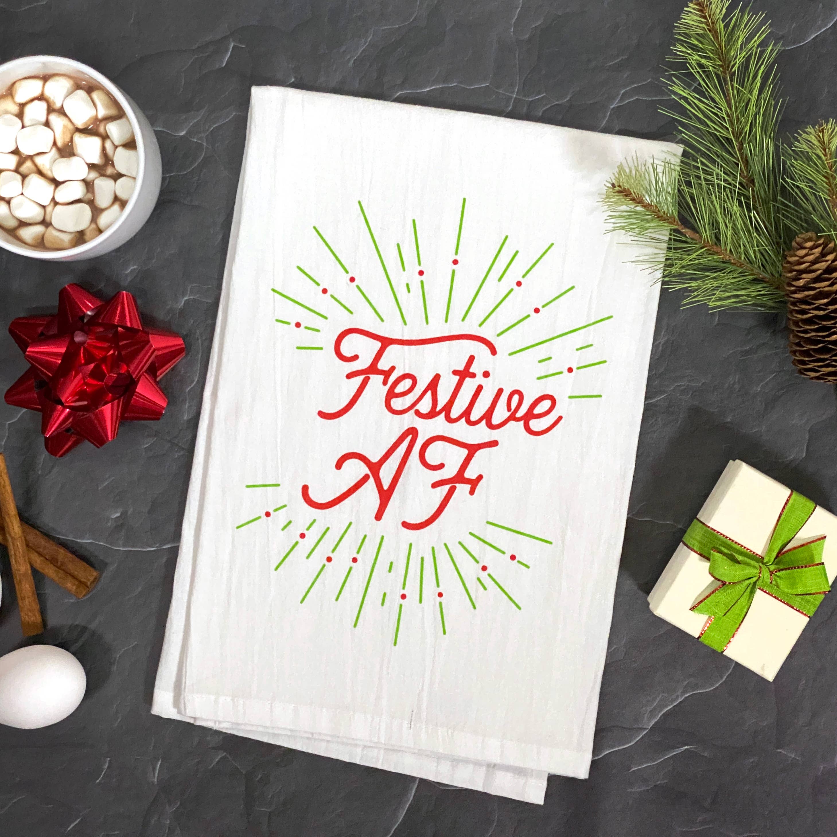 Festive AF Kitchen Towel - Thumbnail 2