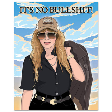 POKER FACE NO BULLSHIT CARD
