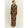 VELVET FLOCKING MAXI DRESS