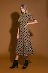 JACQUARD SWEATER MIDI DRESS