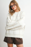 CHECKERED KNIT SWEATER
