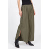 BUTTON SIDE SLIT WIDE LEG PANTS