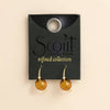 GLASS TOPAZ GOLD EARRINGS