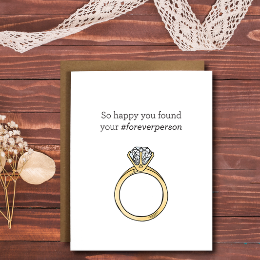 FOREVER PERSON ENGAGEMENT CARD
