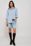 STRIPED TWILL BUTTON SHIRT