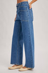 HIGH-RISE SEAMED POCKETS STRAIGHT LEG JEANS