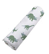 GREEN DINOSAURS SWADDLE
