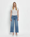 HIGH RISE CROP WIDE LEG JEANS