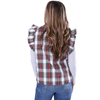 SCOTTIE PLAID VEST WITH RUFFLE
