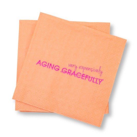 AGING EXPENSIVELY NAPKIN