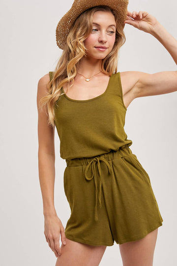 SLEEVELESS KNIT ROMPER