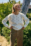 POLKA DOT COTTON SWEATER
