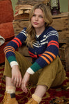 STRIPE BUTTON DOWN CARDIGAN