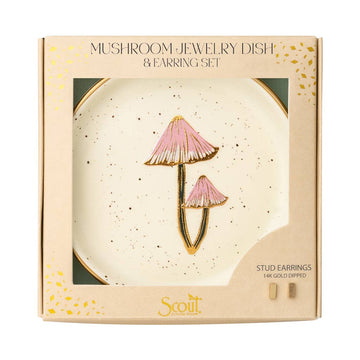 MUSHROOM DISH & STUD SET