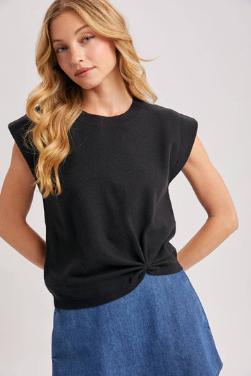 TWIST-KNOT KNIT TOP