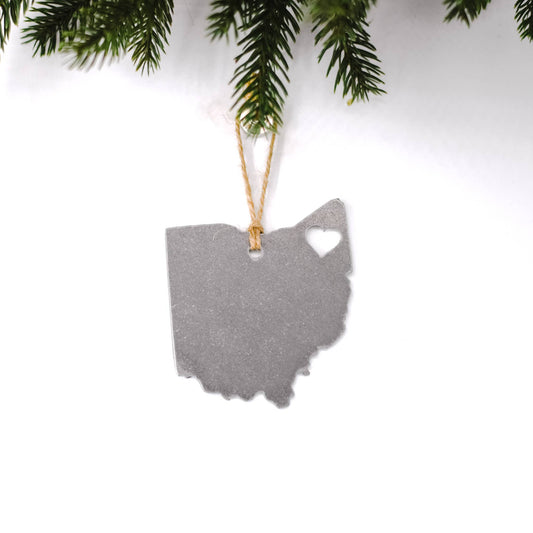 OHIO HEART ORNAMENT