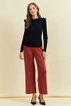 TERRA COTTA PINTUCK PANTS