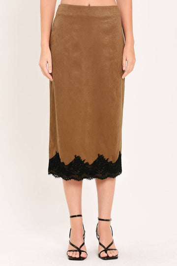 FAUX SUEDE SKIRT