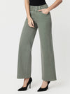 HIGH RISE SAGE DOUBLE BUTTON