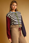 MIXED PATTERN CARDIGAN
