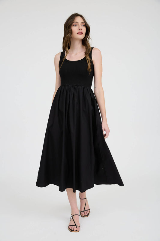 MIX MEDIA TANK MIDI DRESS