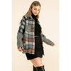 PLAID BUTTON UP JACKET