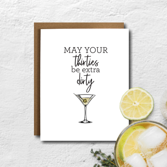 DIRTY THIRTY BIRTHDAY CARD