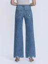 SLANT SIDE SEAM FLARE JEANS