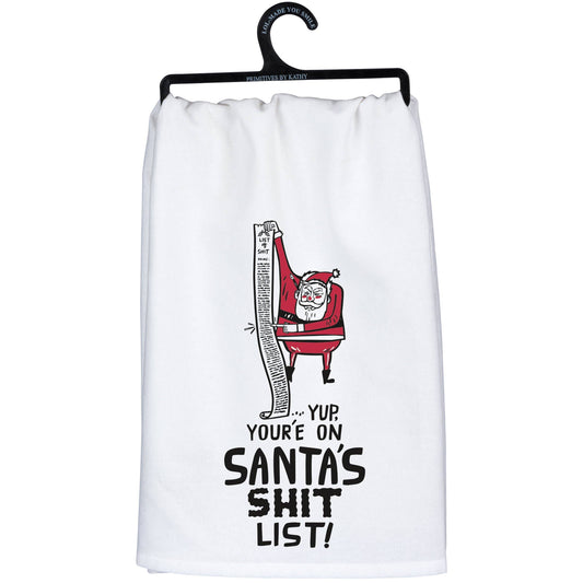 SANTA'S SHIT LIST TOWEL