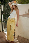 COTTON BARREL PANTS