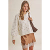 POLKA DOT COTTON SWEATER