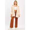 CINCHED WAIST ZIPPER JACKET