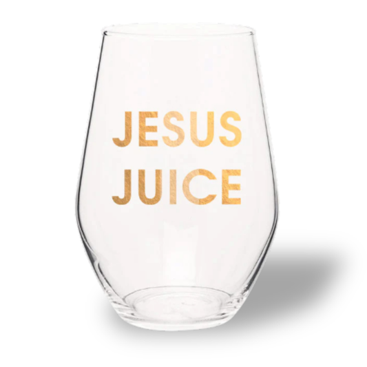 JESUS JUICE WINE GLASS