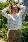 POLKA DOT COTTON SWEATER