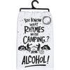 RHYMES WITH CAMPING KITCHEN TOWEL