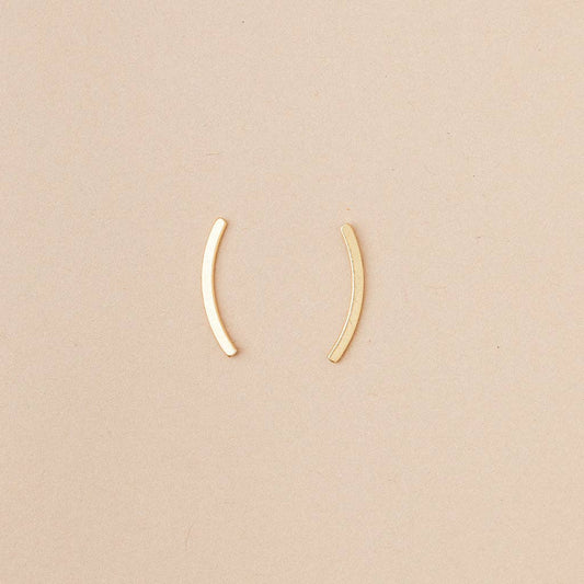 COMET CURVE GOLD EARRING