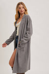OPEN FRONT OVERSIZED LONG CARDIGAN