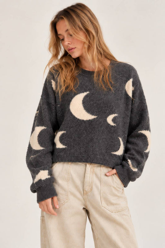 MOON GRAPHIC SWEATER