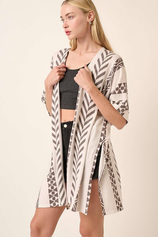 TRIBAL PRINT CARDIGAN