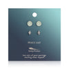 PEACE + DIAMOND 2PK STUDS SILVER