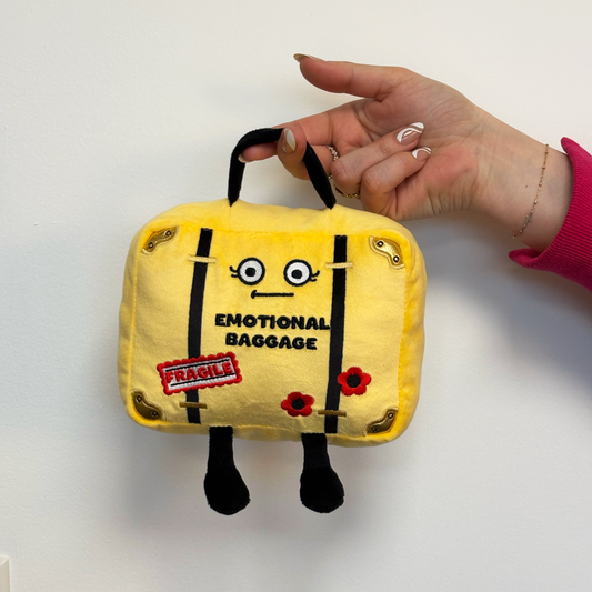 "EMOTIONAL BAGGAGE" SUITCASE PLUSH