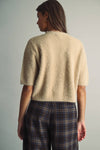 FAUX-FUR CROPPED SWEATER