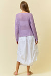 V-NECK OPEN KNIT SWEATER