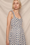 SLEEVELESS PRINTED MAXI DRESS WITH OPEN BACK DETAIL