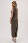 ROUND NECK SLEEVELESS MAXI DRESS