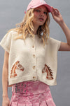 WESTERN CROPPED CREW CARDIGAN