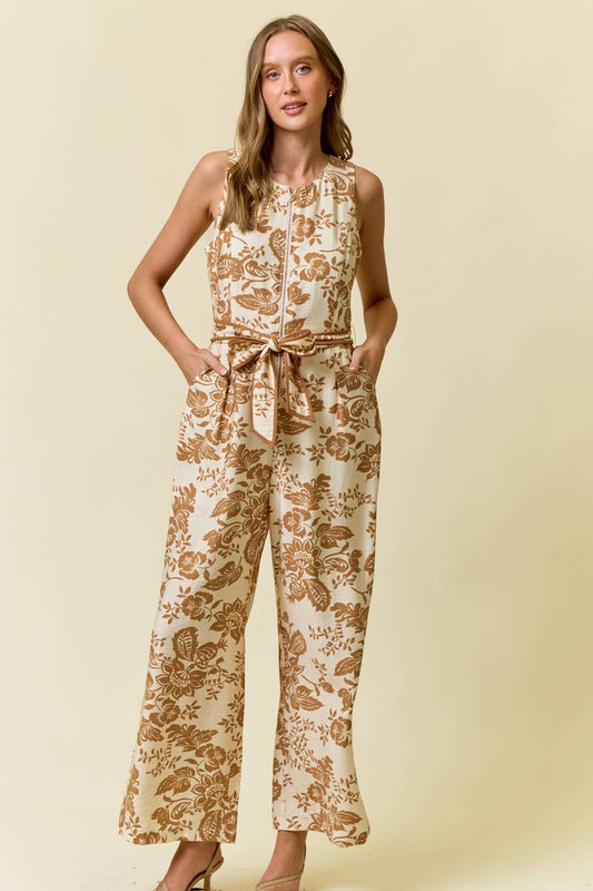 PAISLEY PRINTED JUMPSUIT