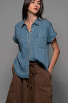 COLLAR DENIM SHIRT