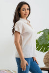 STRIPE COLLARED SHORT SLEEVE SHIRT